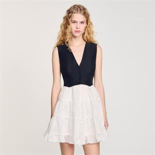 Çift Parça Görünümlü Mini Elbise