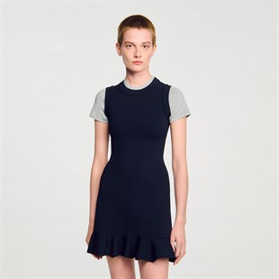 Çift Parça Görünümlü Mini Elbise