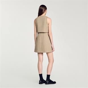 Çift Parça Görünümlü Yün Elbise