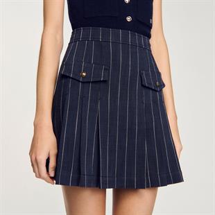 Çizgili Mini Etek