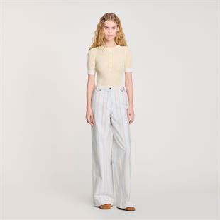 Çizgili Pamuklu Pantolon