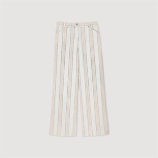 Çizgili Pamuklu Pantolon