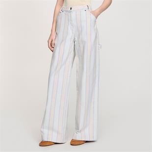 Çizgili Pamuklu Pantolon