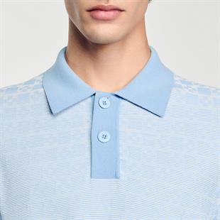 Cross Desenli Polo Yaka T-shirt