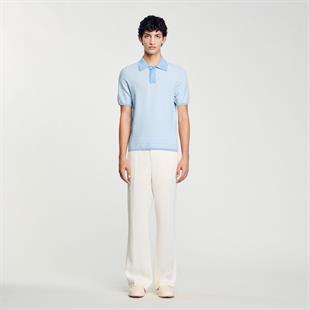 Cross Desenli Polo Yaka T-shirt