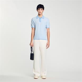 Cross Desenli Polo Yaka T-shirt