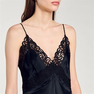 Dantel Detaylı Slip Elbise
