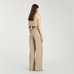 Desenli Yün Pantolon