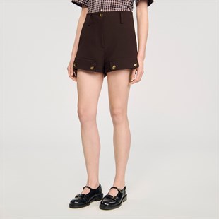 Düğme Detaylı Şort