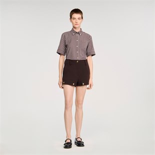 Düğme Detaylı Şort