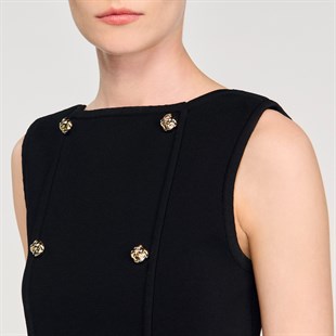 Düğüm Düğmeli Triko Üst