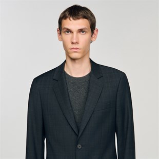 Düz Kesim Yün Blazer