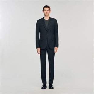 Düz Kesim Yün Blazer