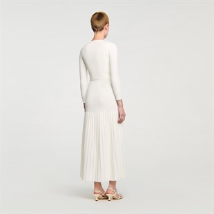 Ekru Crop Triko Hırka