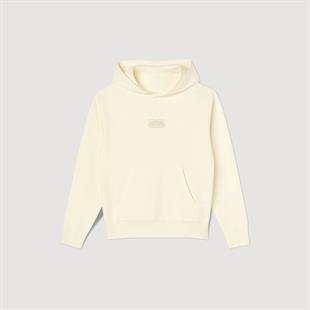 Ekru Kapüşonlu Sweatshirt