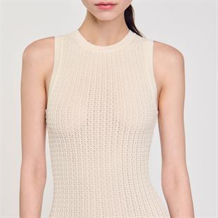 Etek Ucu Volanlı Mini Elbise