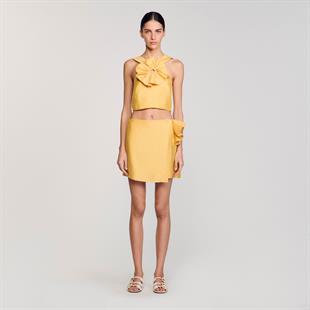 Fırfır Detaylı Cut Out Etek