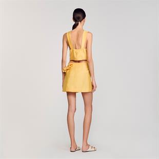 Fırfır Detaylı Cut Out Etek