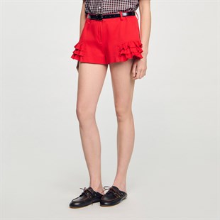 Fırfır Detaylı Şort