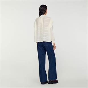 Fırfırlı Hakim Yaka Bluz