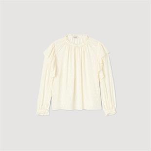 Fırfırlı Hakim Yaka Bluz