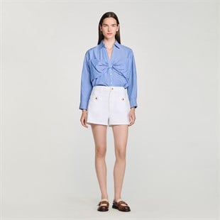 Fiyonk Form Çizgili Gömlek