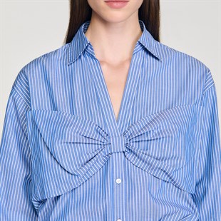 Fiyonk Form Çizgili Gömlek