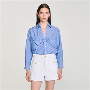 Fiyonk Form Çizgili Gömlek