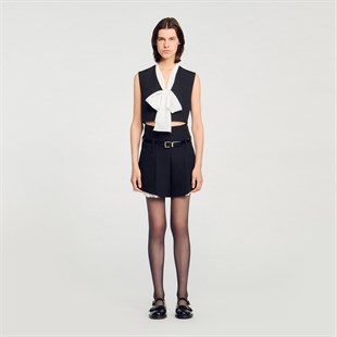 Fular Form Bağlamalı Bluz