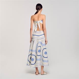 Geometrik desen ipek etek