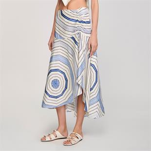 Geometrik desen ipek etek