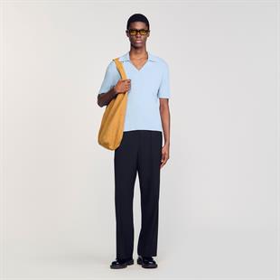 Gök Mavisi Polo Yaka Triko