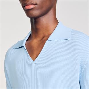 Gök Mavisi Polo Yaka Triko