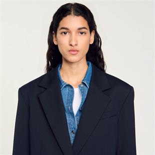 Gold Düğme Kapama Blazer