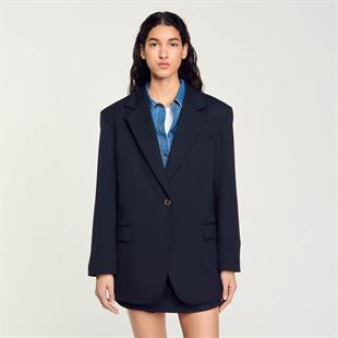 Gold Düğme Kapama Blazer
