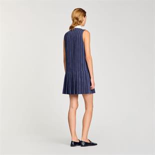 Gömlek Yaka Çizgili Elbise