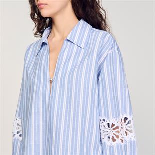 Güpür Kol Detaylı Bluz