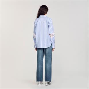 Güpür Kol Detaylı Bluz