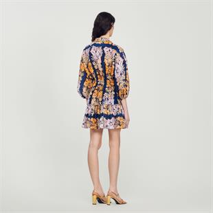 Hawaii Desenli Mini Elbise