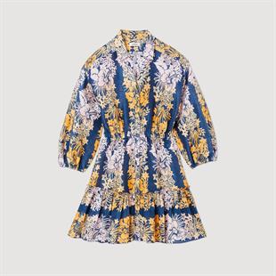 Hawaii Desenli Mini Elbise