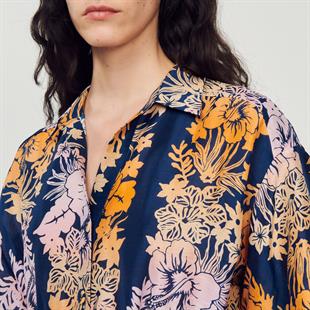 Hawaii Desenli Mini Elbise