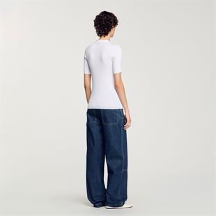 İnci Düğmeli Polo Yaka Triko