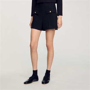 İnci Düğmeli Şort