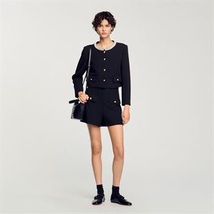 İnci Düğmeli Şort