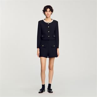 İnci Düğmeli Şort