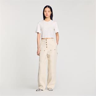 İnci İşlemeli T-shirt