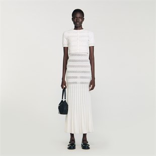 İnci İşlemeli Triko Hırka