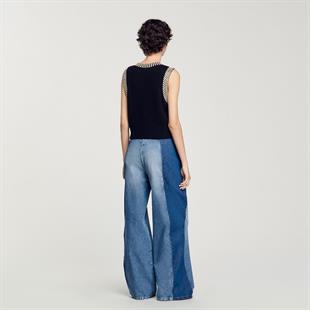 İnci İşlemeli Triko Üst