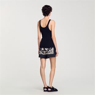 İpel Karışımlı Düğmeli Üst