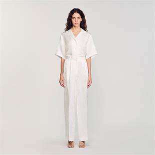 Jakarlı Düz Kesim Pantolon